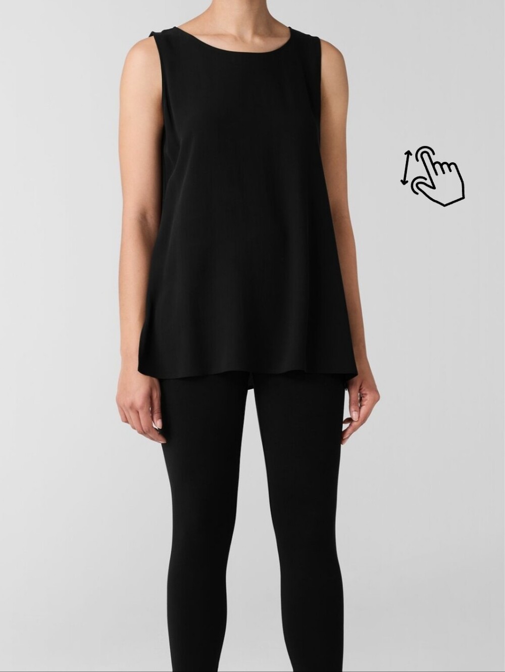 Eileen Fisher Black High Waisted Ankle Leggings Size Medium Brand New With Tags.